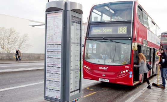 First Innovative E-paper London Bus Stop Deployed